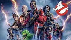 Gary (Paul Rudd, M.), Ray (Dan Aykroyd, 2. v. l.), Peter (Bill Murray) und Co. fackeln wieder Geister ab.