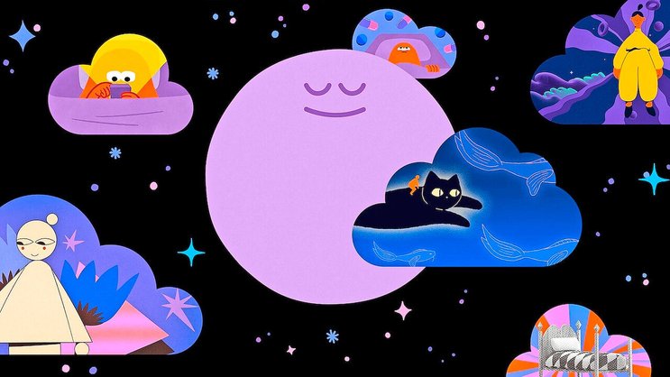 Der lila Mond wacht artig über unseren hoffentlich bald gesunden Schlaf.