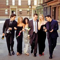 Unzertrennlich! Auch im echten Leben sind die sechs Darsteller gute Freunde geworden: Ross, Rachel, Monica, Chandler, Phoebe, Joey (v.l.).