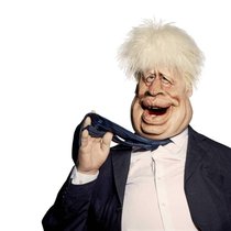 Dankbare Vorlage: Die Puppe von Premier Boris Johnson erkennt man sofort.
