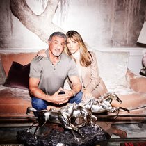 Sylvester Stallone und seine Frau Jennifer Flavin daheim in Los Angeles.