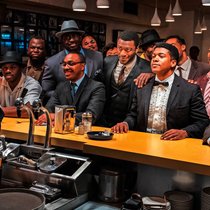 Männerrunde: Cassius Clay (Eli Goree; 2. v. r.) feiert mit Sam Cooke und Co. seinen Sieg.