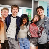 Eng verbunden: Philipp, Yannik, Nora, Charlie, Elias (v. l.).