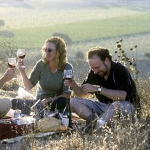 Stephanie (Sandra Oh), Jack (Thomas Haden Church), Maya (Virginia Madsen) und Miles (Paul Giamatti) in «Sideways».