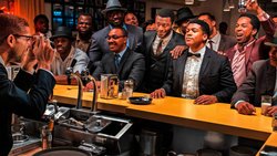 Männerrunde: Cassius Clay (Eli Goree; 2. v. r.) feiert mit Sam Cooke und Co. seinen Sieg.
