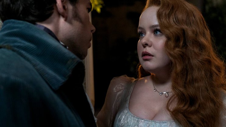 Schmachtende Blicke: Colin Bridgerton (Luke Newton) und Penelope Featherington (Nicola Coughlan).