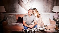 Sylvester Stallone und seine Frau Jennifer Flavin daheim in Los Angeles.