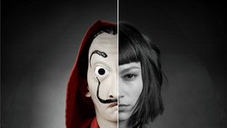 Die Haare sind mittlerweile ab, die Maske bleibt drauf: Tokio (Úrsula Corberó).