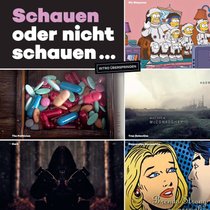 Von links nach rechts und oben nach unten: Orange Is the New Black | Game of Thrones | Die Simpsons | The Politician | True Detective | Dark | Desperate Housewives.
