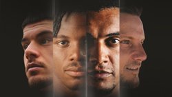 Nehmen vor Anpfiff kurz den Fokus weg vom Spielfeld: Albian Hajdari, Breel Embolo, Manuel Akanji, Ivan Rakitić (v.l.)