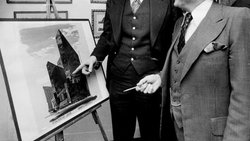 Renovation des Commodore Hotel in New York, eines von Donald Trumps (l.) Projekten.