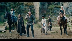 Kampfbereit: Scian, Elle, Fjall, Syndril, Callan und Zacaré (v.l.).