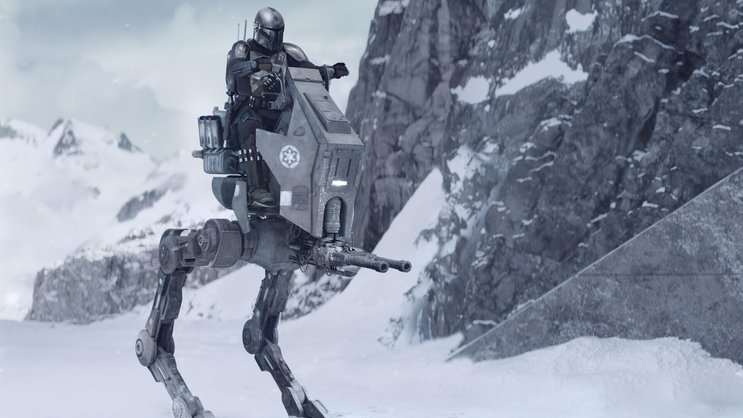 Kopfgeldjäger Mando weiss Maschinen wie diesen AT-RT-Läufer schlau zu nutzen.