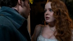Schmachtende Blicke: Colin Bridgerton (Luke Newton) und Penelope Featherington (Nicola Coughlan).