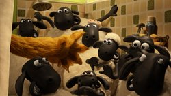 Suchen Schutz vor dem mysteriösen Monster: Shaun und seine Freunde.