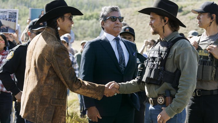 Showrunner Taylor Sheridan spinnt in seinem neuen «Yellowstone»-Spinoff «Marshals» die Geschichte um Kayce Dutton (Luke Grimes, r.) weiter.